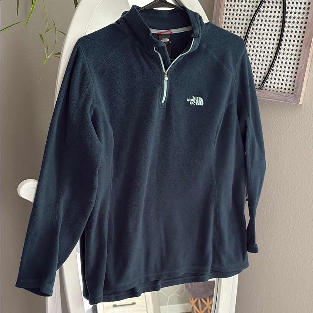 Women’s  North Face dark teal Blue Quarter-Zip Fleece